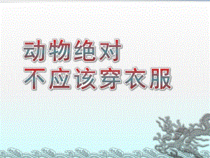 大班《动物绝对不应该穿衣服》PPT课件教案动物绝对不应该穿衣服-小班.ppt
