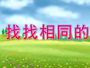 小班数学《找找相同的》PPT课件教案找找相同的.ppt