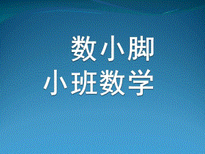 小班数学《数小脚》PPT课件数小脚(小班数学.ppt