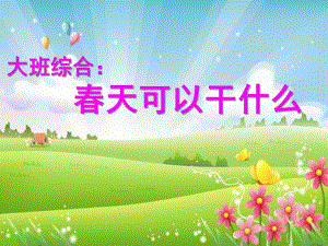 大班综合《春天可以干什么》PPT课件教案春天可以干什么.ppt
