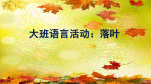 大班语言《落叶》PPT课件教案微课件.ppt