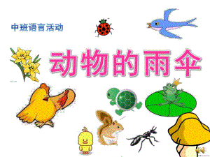 中班语言活动《动物的雨伞》PPT课件教案配音音乐PPT课件.ppt