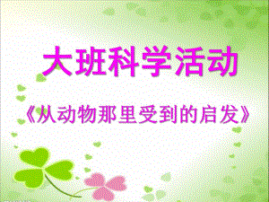 大班科学《从动物那里受到的启发》PPT课件从动物那里受到的启发.ppt