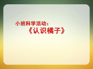 小班科学《认识橘子》PPT课件教案小班-科学：剥橘子.ppt