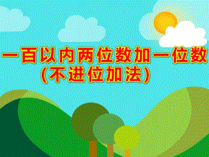 学前班数学《一百以内两位数加一位数(不进位加法)》PPT课件学前班一百以内两位数加一位数(不进位加法.ppt