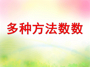 大班数学《多种方法数数》PPT课件大班数学《多种方法数数》PPT课件.ppt