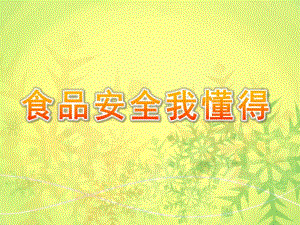 大班健康说课稿《食品安全我懂得》PPT课件教案PPT课件.ppt