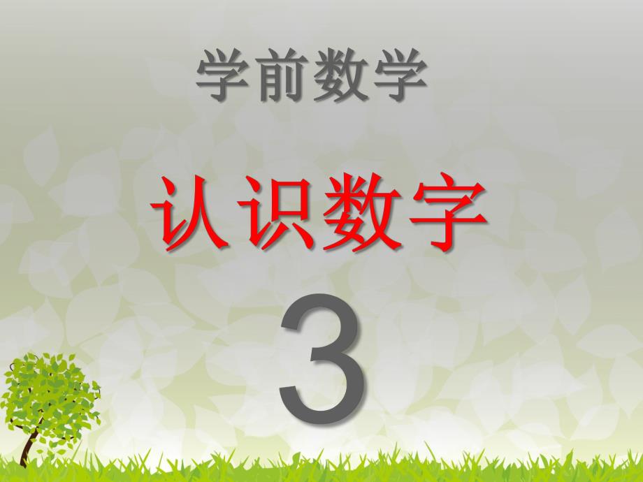 学前班《认识数字3》PPT课件教案认识数字.ppt_第1页