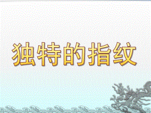 大班科学活动《独特的指纹》PPT课件教案独特的指纹.ppt