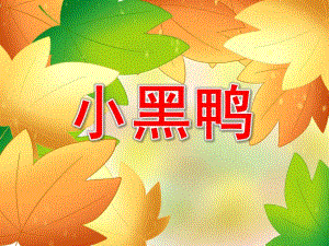 大班语言《小黑鸭》PPT课件教案小黑鸭.ppt