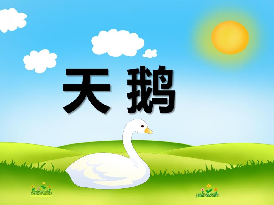 幼儿园动物儿歌《天鹅》PPT课件音频PPT课件.ppt_第1页