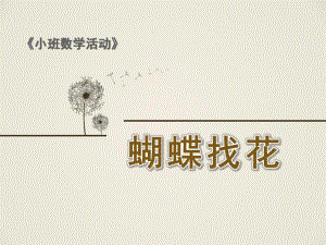 小班数学《蝴蝶找花》PPT课件.ppt