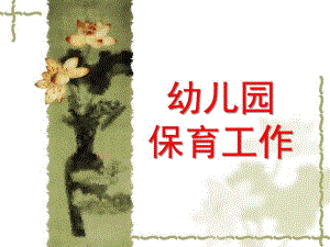 幼儿园保育工作PPT幼儿园保育工作.ppt