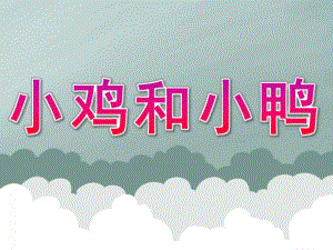 小班科学活动课《小鸡和小鸭》PPT课件教案PPT课件.ppt