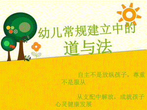 幼儿常规建立中的道与法PPT课件幼儿常规建立中的道与法PPT课件.ppt
