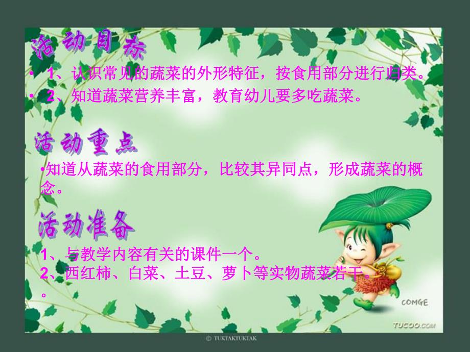 幼儿蔬菜PPT课件幼儿蔬菜.ppt_第2页