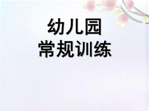 幼儿园常规训练PPT课件幼儿园常规训练.ppt
