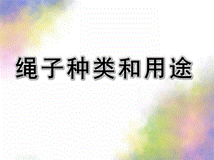 大班科学《绳子种类和用途》PPT课件教案绳子种类和用途.ppt