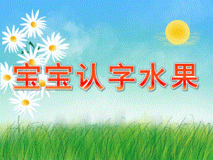 幼儿园《宝宝认字水果》PPT课件宝宝认字水果.ppt