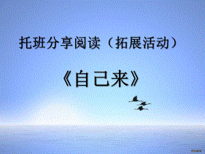 托班分享阅读拓展活动《自己来》PPT课件托班分享阅读(拓展活动).ppt