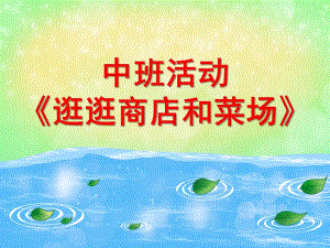 中班活动《逛逛商店和菜场》PPT课件中班活动《逛逛商店和菜场》.pptx