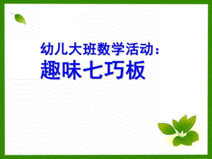 大班数学《趣味七巧板》PPT课件教案趣味七巧板.pptx