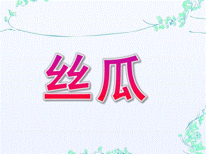 大班美术《丝瓜》PPT课件教案丝瓜.pptx