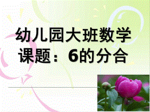 大班数学公开课《6的分合》PPT课件教案幼儿园大班数学6的分解.pptx