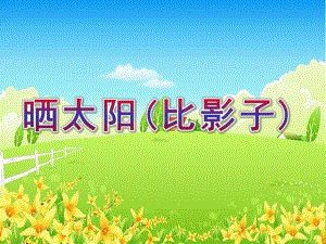 小班综合《晒太阳(比影子)》PPT课件教案晒太阳(比影子).ppt