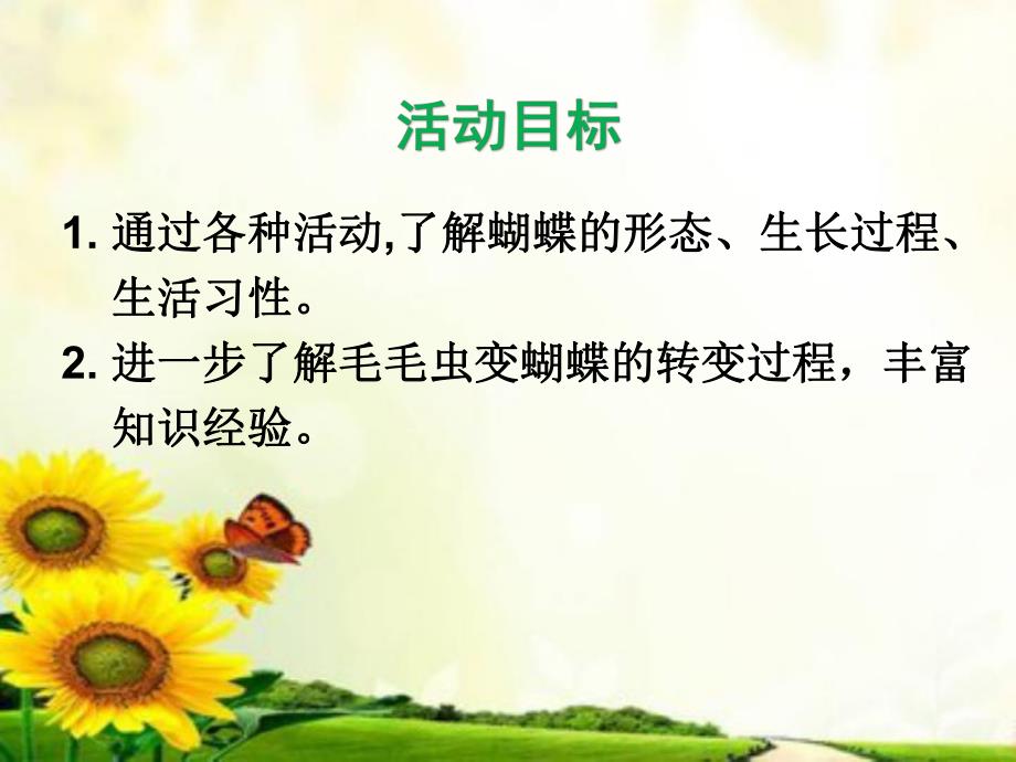 幼儿园《毛毛虫变蝴蝶》PPT课件教案毛毛虫变蝴蝶(1).ppt_第2页