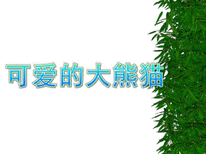幼儿园《可爱的大熊猫》PPT课件教案1366767292.pptx
