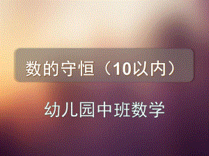 中班数学《数量守恒(10以内)》PPT课件教案数量守恒(10以内).pptx