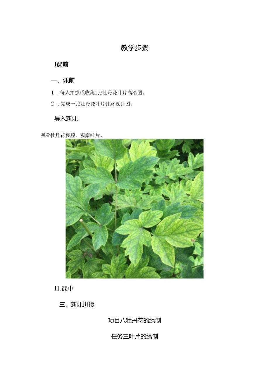 《简易绣品制作》教案教学设计之：牡丹花叶片的绣制.docx_第2页