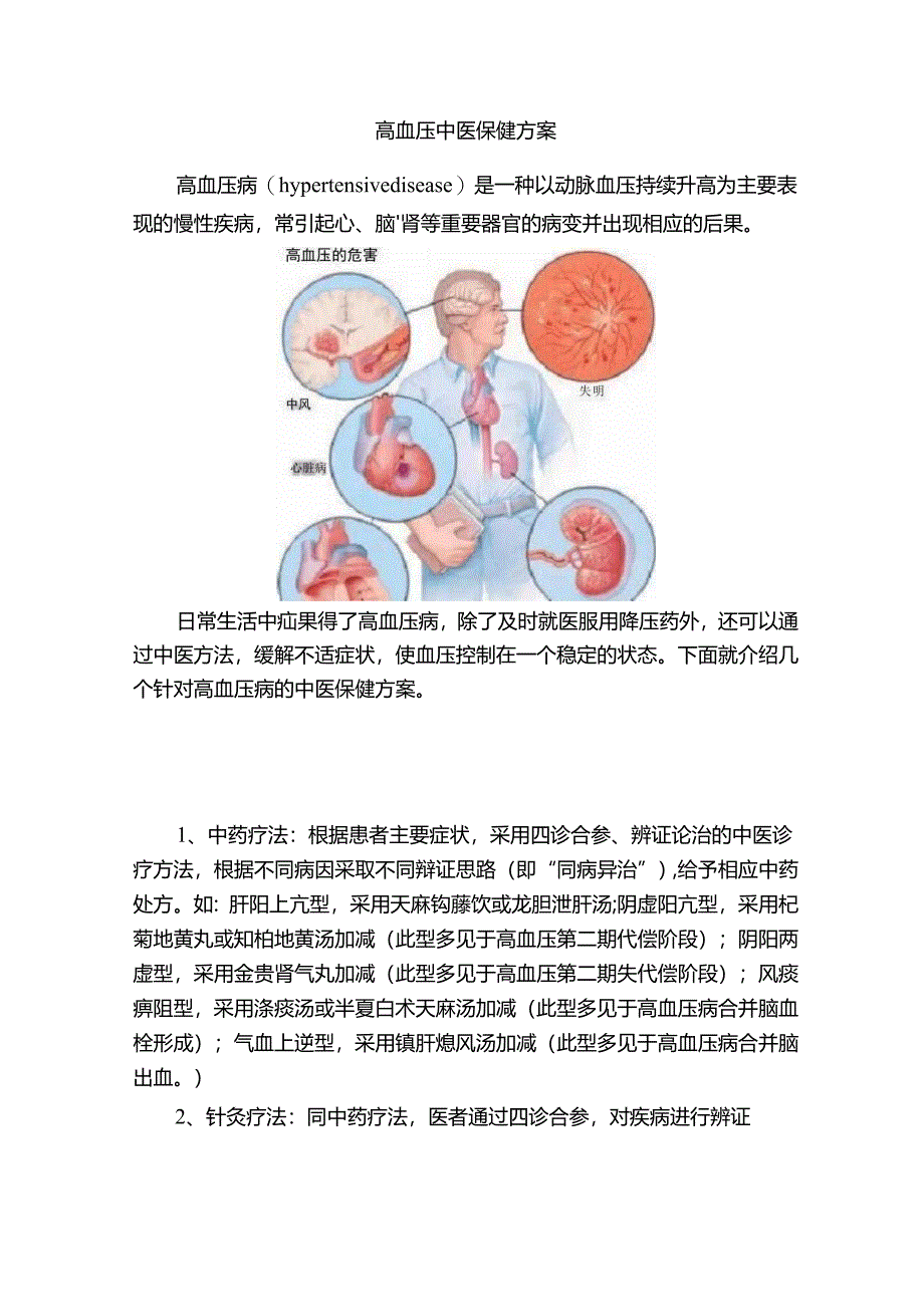 高血压中医保健方案 97G.docx_第1页