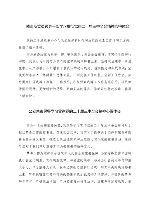 戒毒所党员领导干部学习贯彻党的二十届三中全会精神心得体会7篇（精选版）.docx