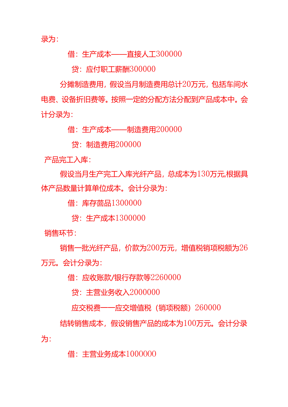 光纤、光缆、绝缘制品的账务处理实例－记账实操.docx_第2页