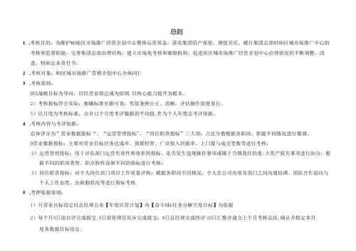 医美整形营销企划中心市场推广绩效考核责任书.docx