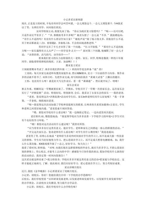 小记者采访新闻稿.docx