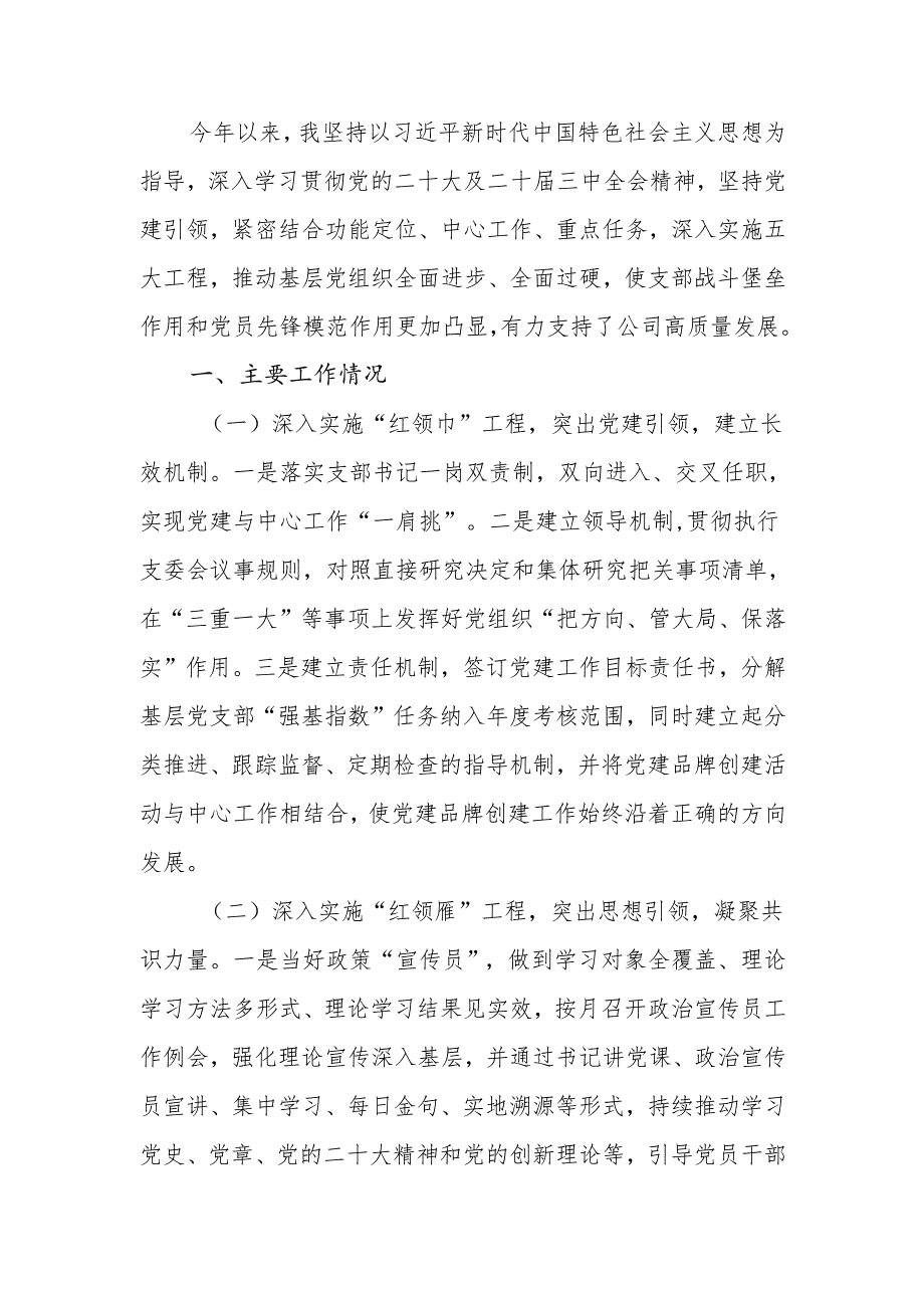 国企党委书记2024年抓基层党建工作述职报告.docx_第1页