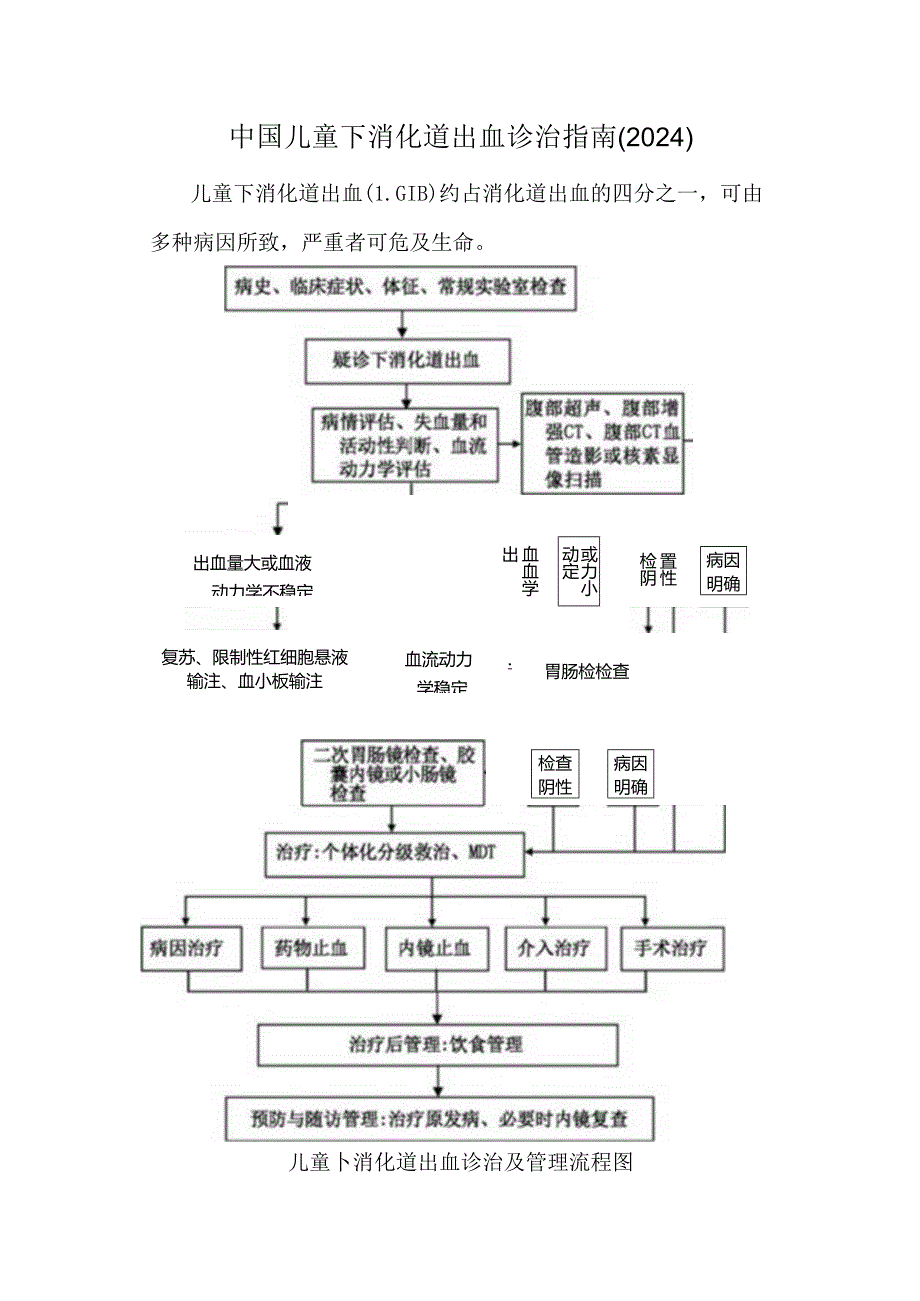 中国儿童下消化道出血诊治指南（2024）.docx_第1页