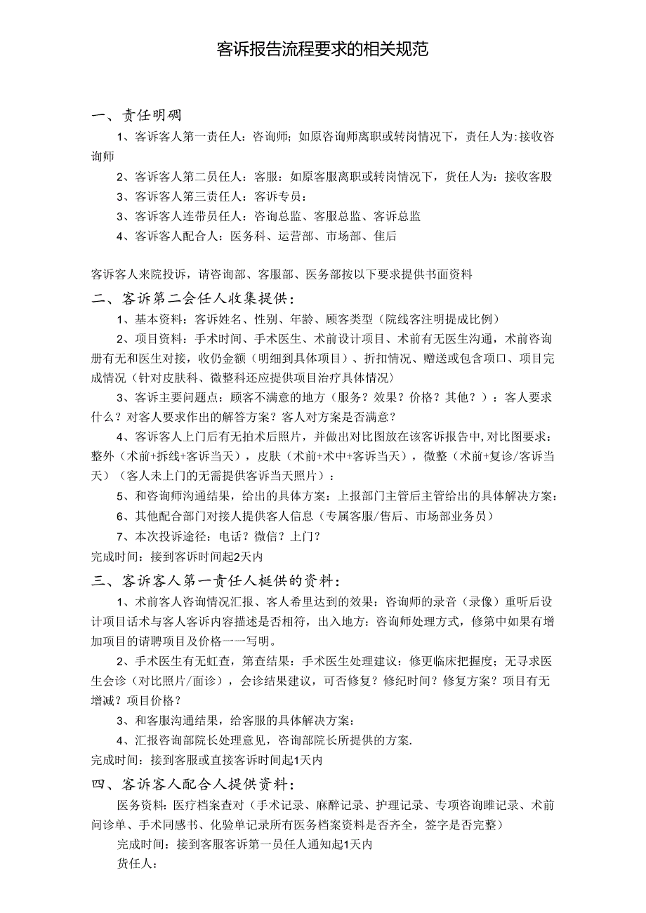 医美整形客诉处理流程监督规范.docx_第1页