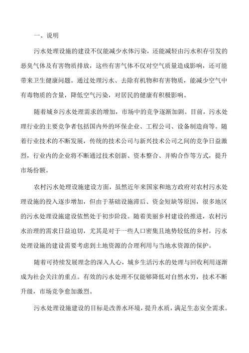 城市与乡村污水治理设施及配套管网建设项目可行性分析报告.docx