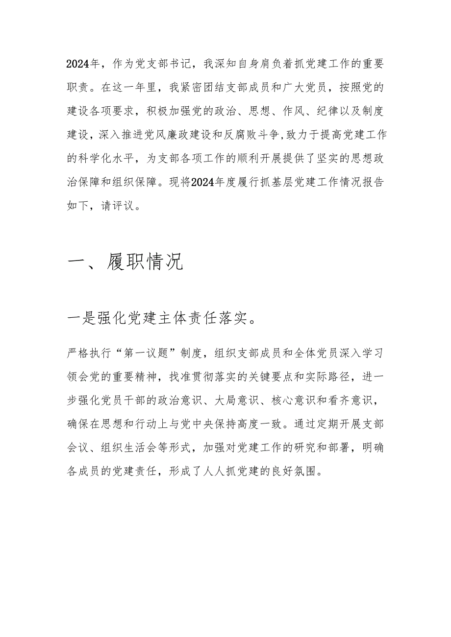 2024党支部书记抓基层党建工作述职报告.docx_第2页