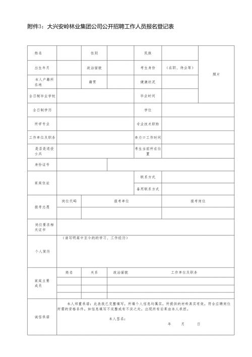 公开招聘工作人员报名登记表.docx