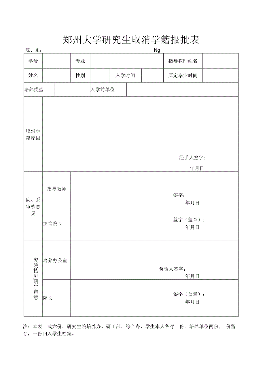 郑州大学研究生取消学籍报批表.docx_第1页