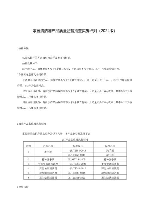 家居清洁剂产品质量监督抽查实施细则.docx