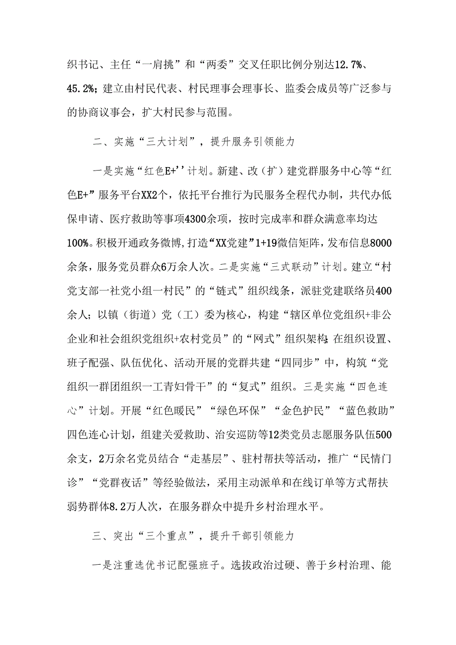 2024年农村基层党组织引领乡村治理情况汇报范文.docx_第2页