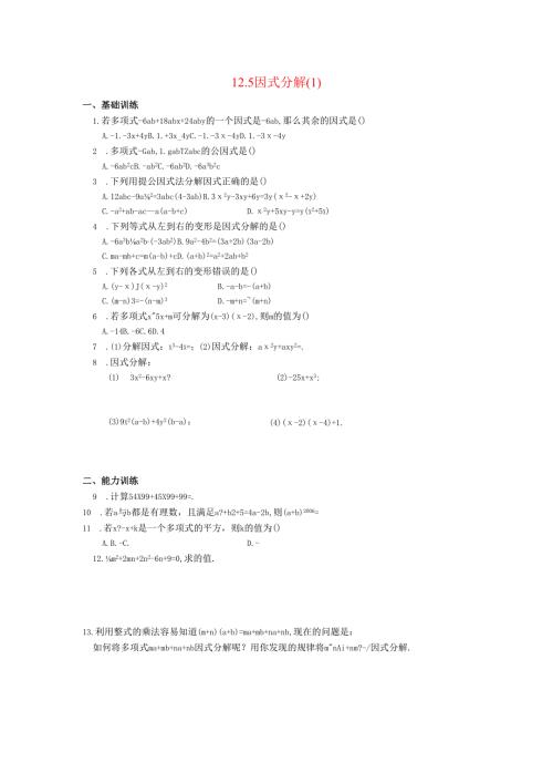 12.5 因式分解.docx