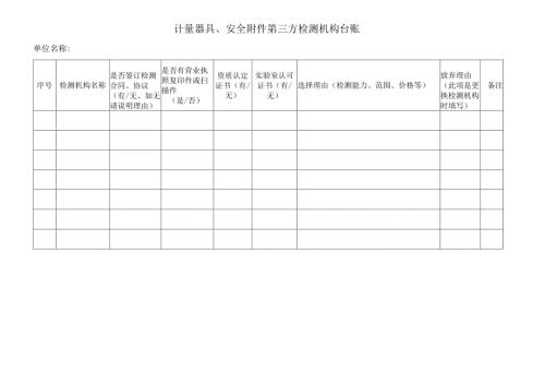计量器具、安全附件第三方检测机构台账.docx