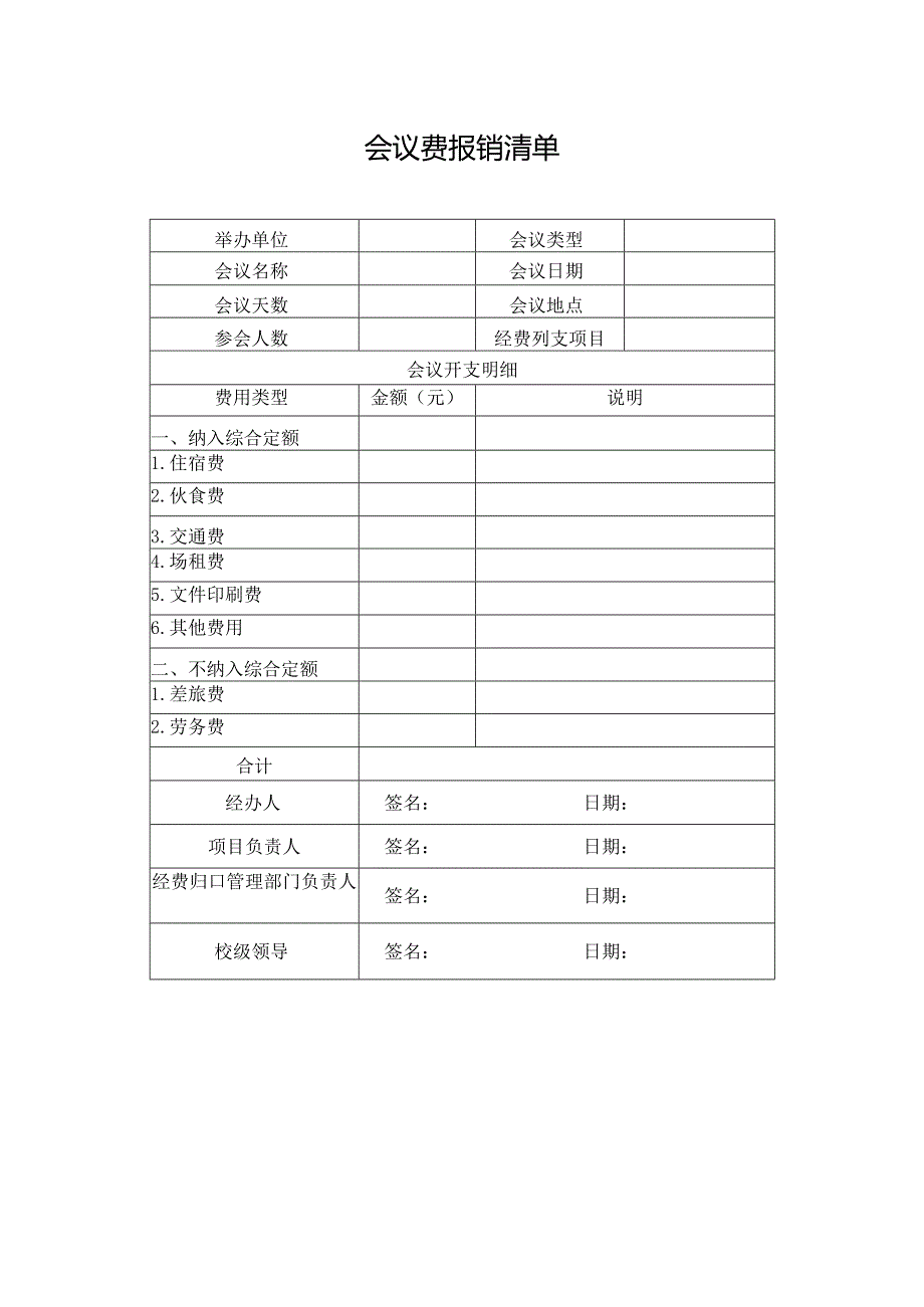 会议费报销清单.docx_第1页